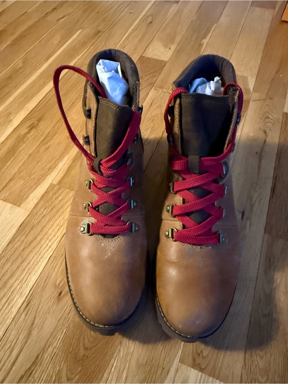 Timberland Leather Hiking Boots with Red Laces